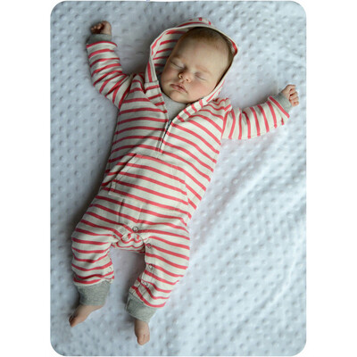 

Newborn Infant Baby Boy Girl Striped Hooded Romper Jumpsuit Outfits Clothes