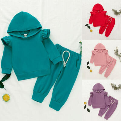 

Newborn Baby Girl Hooded Tops Trousers Pants Holiday Outfits Clothes Set