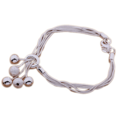 

Wonderful Gift Women Fashion Jewelry Silver Bracelet Accessories Silver Sand Bead Bracelet
