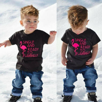 

US Toddler Kid Baby Boys 2pcs Outfits Tops T Shirt Denim Pants Jeans Clothes Set