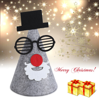 

Cute Unisex Non-woven Christmas Hat Adult Children Cap Festival Party Decoration Christmas Decoration Hat Christmas Cap