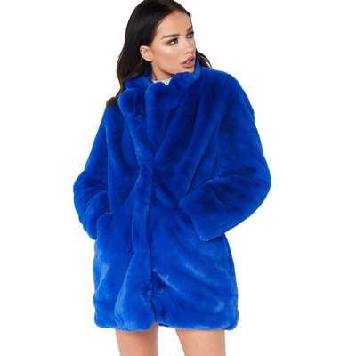 

Women Winter Faux Fur Parka Jacket Long Hooded Outwear Coat Overcoat Cardigan