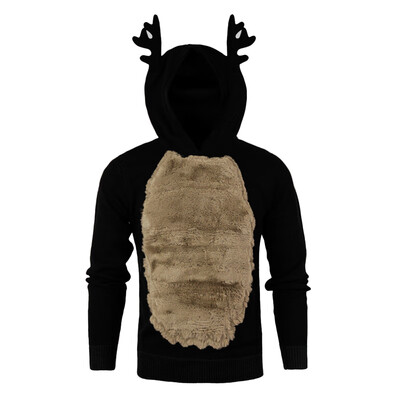 

Mens Casual Autumn Winter Jacket Tops Plus Size Hooded Sweater Hoodie Pullover