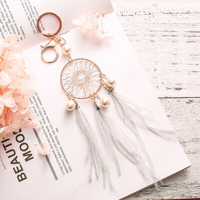 

Toponeto Wind Domain Alloy Small Fresh Metal Keychain D ream Catcher Key Chain Bag Pendant