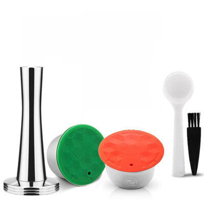 

Refillable Coffee Capsule Cup For Dolce Gusto Reusable Filter Podspoone Brush