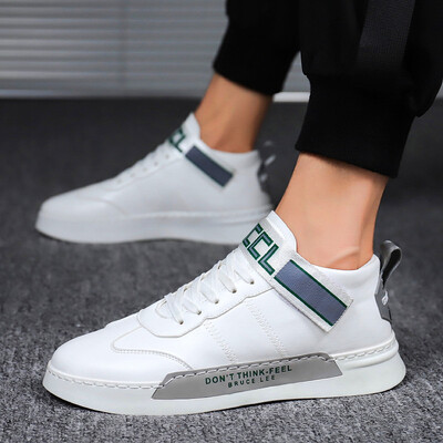 

Mens Shoes in Autumn Baitao Leisure High-Up Canvas Board Shoes Small White Middle-Up Sports Korean Edition Trendy Shoes