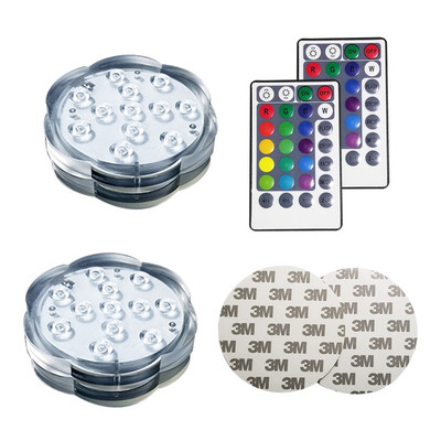 

2 Pack LED Floating Pool Lights Waterproof Multi Color Lights with Remote&Battery Operated Festival Flameless Decor Light for