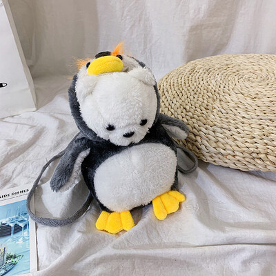 

Tailored Fashion Women Girl Cute Fat Penguin-Like Bags Plush Crossbody Bags Weird Bags