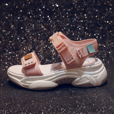 

Sports Sandals Fairy Wind Summer Student Fashion Thick Bottom Roman Magic Tips Ins Tide