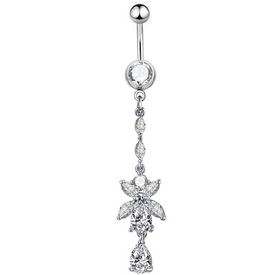 

Bowknot Butterfly Crown Feather Navel Ring Belly Rings Sexy For Women