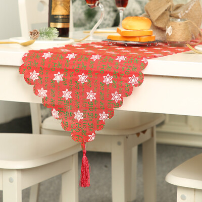 

Siaonvr Christmas Decoration Linen Printed Table Flag Tablecloth Tablecloth Placemat