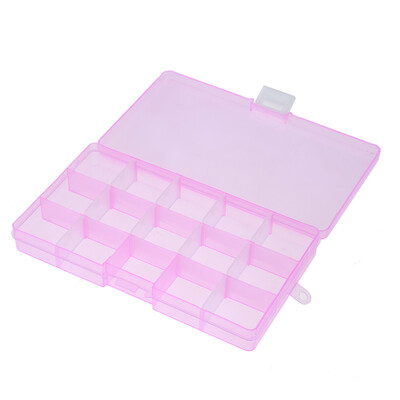

15 Grid Splited PP Plastic Storage Box Jewelry Small Components Hardware