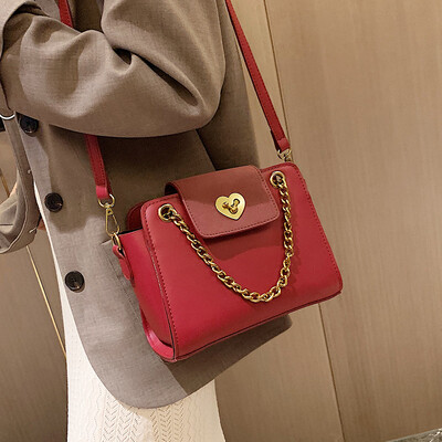 

Small bag female 2019 new wave Korean version of the wild texture portable Messenger bag chain shoulder bag simple small square bag