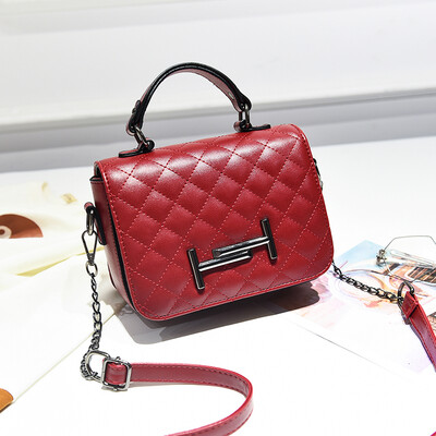 

New Chaozhou Korean version of ladiesbags with small oblique bags single shoulder bags Ling lattice chain bags all kinds of ba