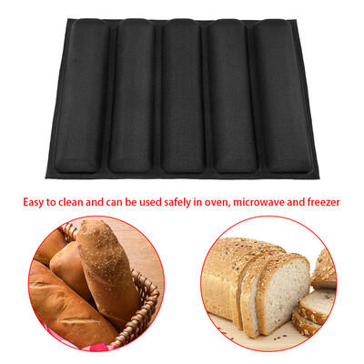

Silicone Oblong Shape Bread Molds Baguette Pan French Bakeware Tray Bread Mold Baguette Bakeware