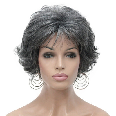 

StrongBeauty Short Wig Soft Tousled Curls Brown Highlights Full Synthetic Wigs COLOUR CHOICES