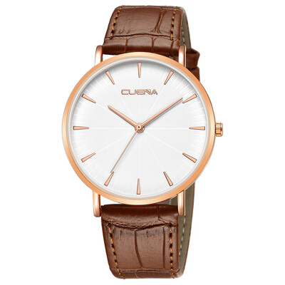 

Gobestart Fashion Mens Leather Military Casual Analog Quartz Wrist Watch Business Watches