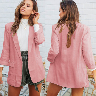 

Roseonmyhand Women Casual Work Suit Long Sleeve Office Coat Jacket Blazer Jacket Suits
