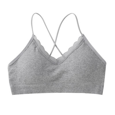 

Summer Padded Crop Top Sexy Underwear Women Solid Wrapped Chest Tops