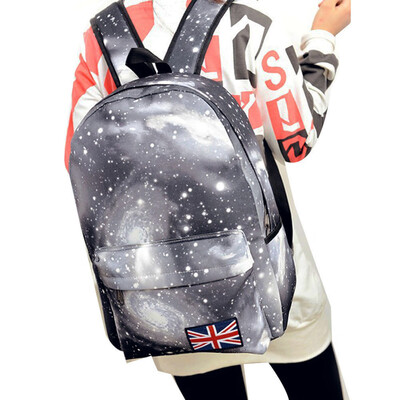 

Tailored Galaxy Pattern Unisex Travel Backpack Canvas Leisure Bags School Bag BK