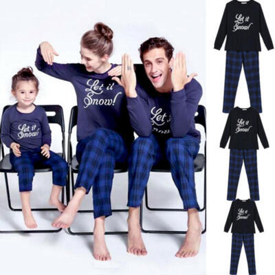 

US Family Matching Christmas Pajamas Set Women Baby Kid Sleepwear Nightwear Gift