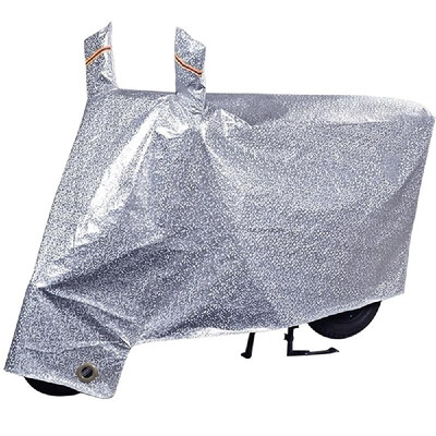 

Silver Motorcycle Protective Sleeve Durable Autobike Coat Cover Thickened Aluminum Film Sun-proof Snow-proof Outdoor Protection La
