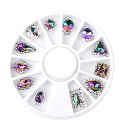 

Nail Art Geometric Rhinestones Nails Wheel DIY Stone Decoration Ornaments