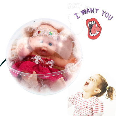 

Tailored Lifelike Realistic Baby Doll Transparent Ball Dreams Gift 4-inch Toy Soft Body