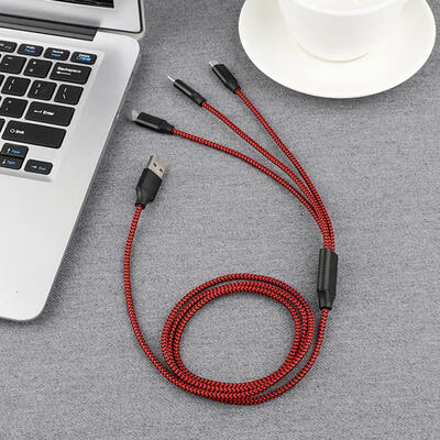 

3 In 1 USB Charging Cable Micro USB Type C 8Pin Cable For IPhone IPad Android