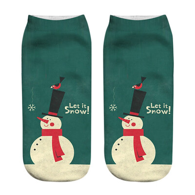 

Gobestart Unisex Christmas Funny 3D Fashion Printed Casual Socks Cute Low Cut Ankle Socks