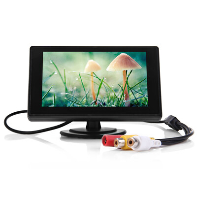 

43 Inch TFT LCD Parking Car Rear view Monitor Car Rearview Backup Monitor 2 Video Input for Reverse Camera DVD
