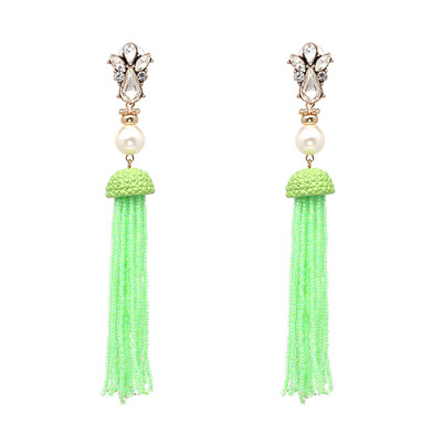 

2019 New Fashion Trend Dangle Earrings Colorful Statement Little Beads Drop Earrings For Women Crystal Jewelry Gift J50071