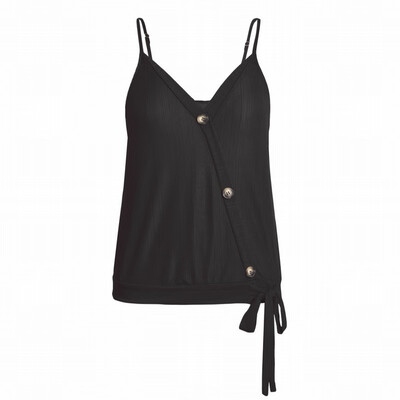 

Vest T-shirt womens summer V-neck single-breasted tights