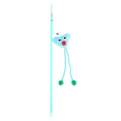 

Transparent Handle Cute Plush Love Cat Stick Kitten Tease Rod Pet Cat Toys