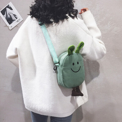 

Cute bag female 2019 new small fresh Sen girl shoulder Messenger bag Japan&South Korea wild cartoon canvas bag