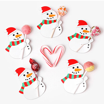

〖Follure〗100x Santa Claus Penguin Lollipop Christmas Card Lolly Sugar-Loaf Xmas Party Toy