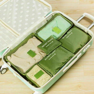 

6PCS Waterproof Travel Storage Bags Clothes Packing Cube Luggage Organizer Pouch