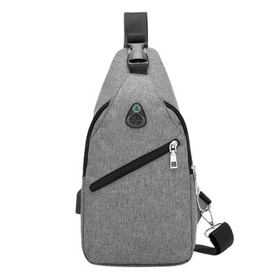 

Men Nylon Chest Pack Shoulder Handbag USB Charge Casual Sport Crossbody Bag