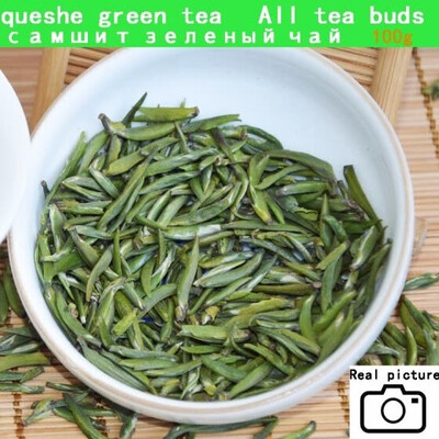 

2019 New good china Queshe tea Zhuyeqing Organic Green Tea Bamboo Leaf Too good to drink 100g Free Shipping