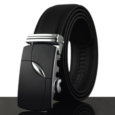 

xsby Mens Belt Pure Leather Belts Automatic Buckle Belts All-match Business Dress Belt Mens Waistband