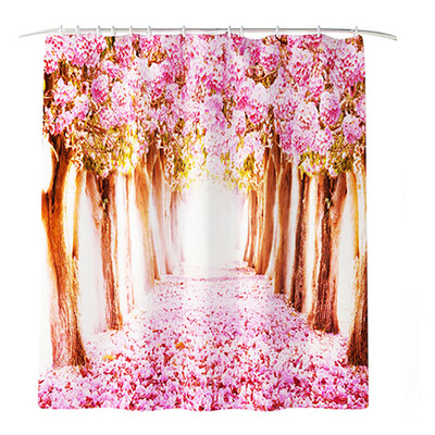 

Gobestart Non Slip Toilet Polyester Cover Mat Set Bathroom Shower Curtain