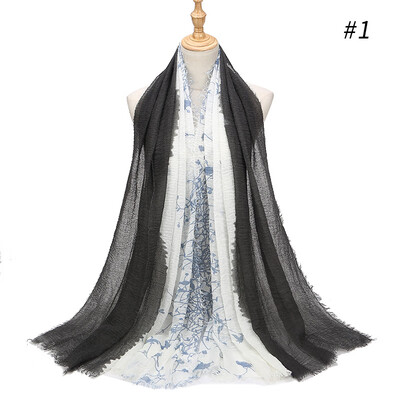 

Spring&Autumn New Foreign Trade Europe&America Fashion Bird Floral Pattern Wild Art Fresh Cotton Scarf Scarf Shawl