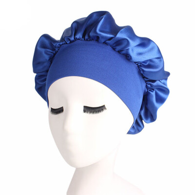 

SUNSIOM Women Satin Bonnet Cap Night Sleep Hair Protect Head Cover Wide Band Adjust Hats