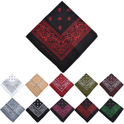 

Vintage Women Men Square Scarf Kerchief Retro Print Multi-Colors Headband Boho Scarves