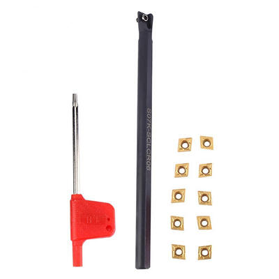 

Greensen S10K-SCLCR06 Lathe Turning Tool Holder 10pcs CCMT060204-HM YBC251 Inserts Wrench