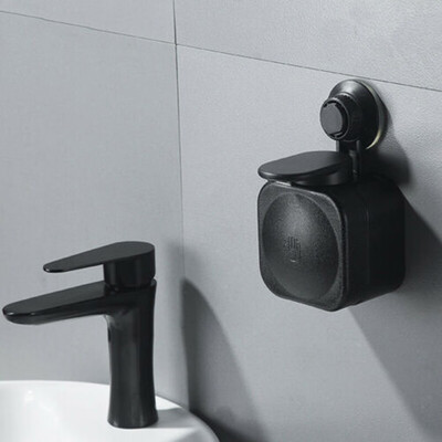 

Gobestart Suction Cup Soap Dispenser Wall Mounted ABS Waterproof Soap Box for Bathroom