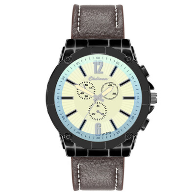 

Gobestart Fashion Leather Mens Quartz Watch Mens Watch Luxury Casual Watch Clock