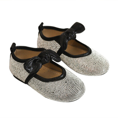 

Toddler Girls Rhinestone Dance Shoes Autumn Children Soft Soled Shoes Sneakers Kids Leather Princess Shoes