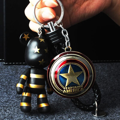 

Manufacturer Bear Keychain Creative Lady Batman Car Bag Pendant Promotional Gifts Small Gifts Wholesale Gypsophila Red&White