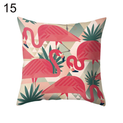 

Flamingo Square Throw Pillow Case Cushion Cover Sofa Bed Car Cafe Office Decor